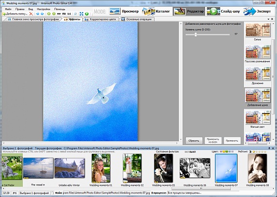 Редактирование фотографий: эффект шум фотографии